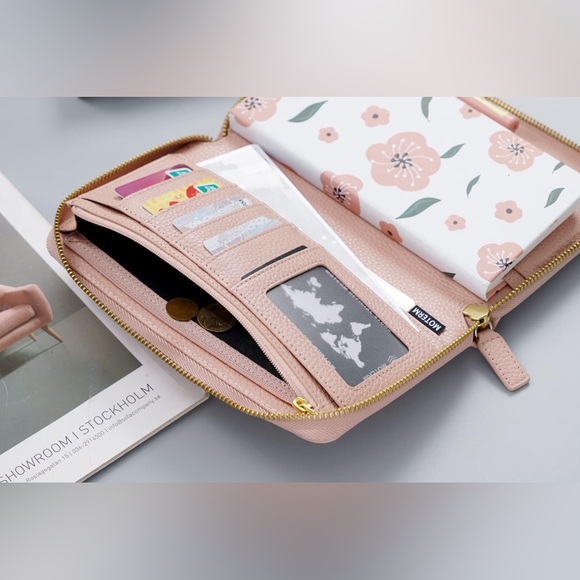 Moterm Zippered Leather Hobonichi Weeks / Weeks Mega Cover Pebbled Dusty Rose - Picture 4 of 6